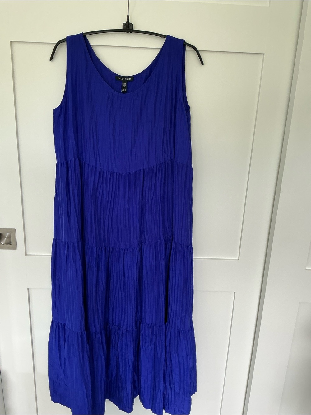 Eileen Fisher Tiered Maxi Skirt in Deep Blue periwinkle